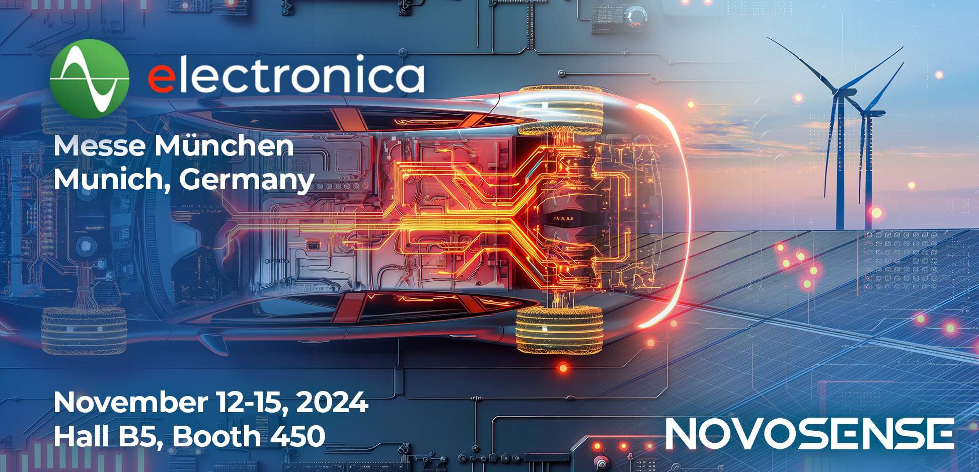 NOVOSENSEは、インテリジェントカー、電動化、産業制御に関する最新の研究開発成果をelectronica 2024に発表